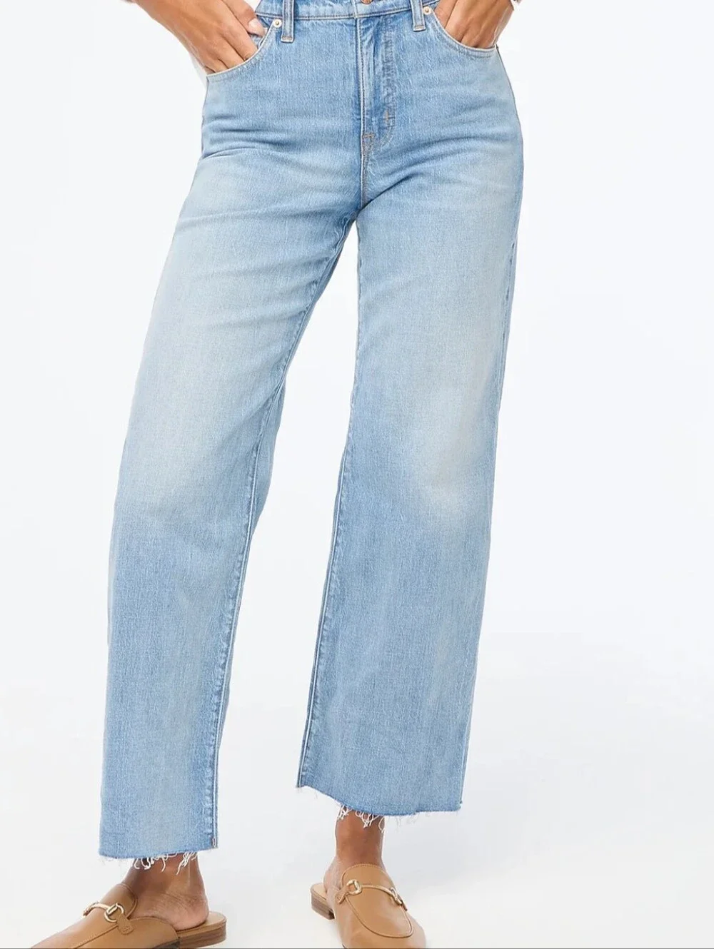 J. Crew Wide Leg Crop Jeans - Picture 1 of 10